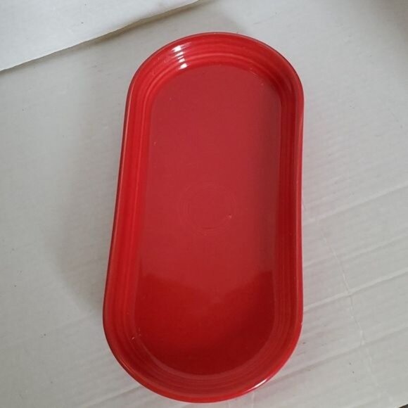 Fiestaware Fiesta CERAMIC Bread Tray Server Serving Plater Plate DISH Scarlet Re - Picture 7 of 16